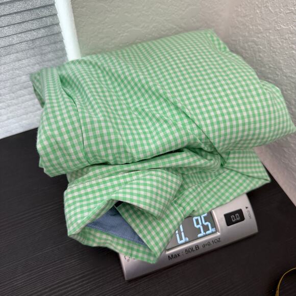 NWT Chaps Green Check Easy Care Button Front Long Sleeve Shirt Men's Size 2XLT - Picture 10 of 10